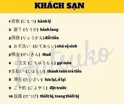 Từ Vựng Cơ Bản Dành Cho Khách Sạn