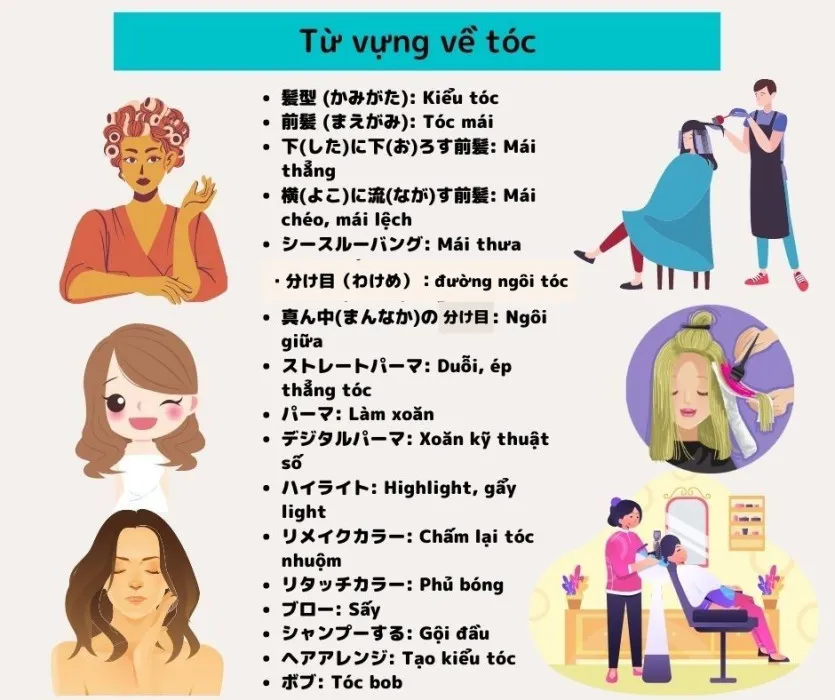 Từ Vựng Cơ Bản Về Cắt Tóc