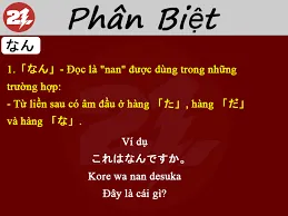 cách dùng nan và nani trong tiếng nhật​